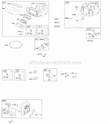 Air Cleaner Blower Housing Exhaust System Fuel Supply Diagram and Parts List for 31C707-3005-G5  Briggs and Stratton Engine